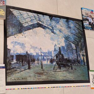 Arrival of the Normandy Train, Gare Saint Lazare 1877 by Monet Print - The Art I